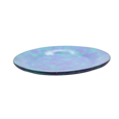 JenDore Handmade Iridescent Bliss Ceramic Vanity Plate – Pastel Purple & Blue