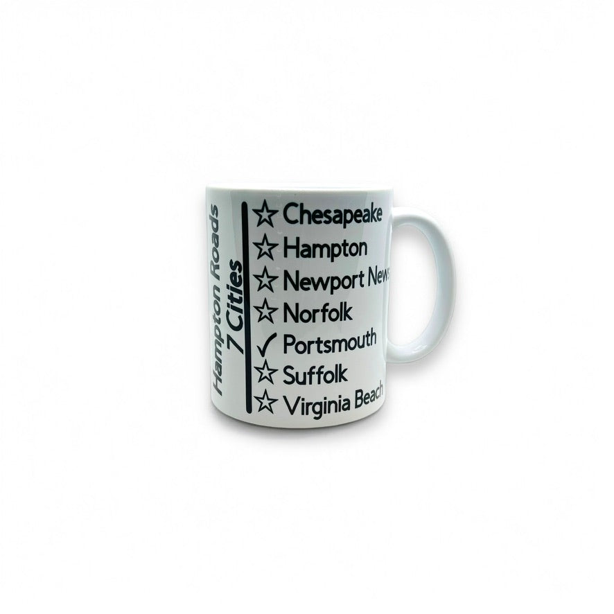 JenDore First I Drink Coffee then I Do Things / 7 Cities Hampton Roads 12 oz. Ceamic Mug