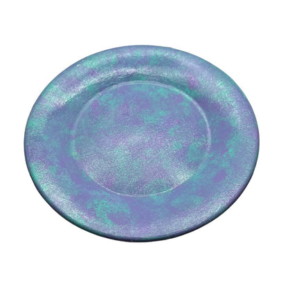 JenDore Handmade Iridescent Bliss Ceramic Vanity Plate – Pastel Purple & Blue