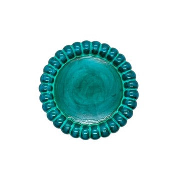 JenDore® Teal Luxe Bold & Colorful Hand-Inked Ceramic Tray