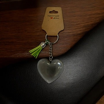 JenDore Handmade Black Heart Keychain