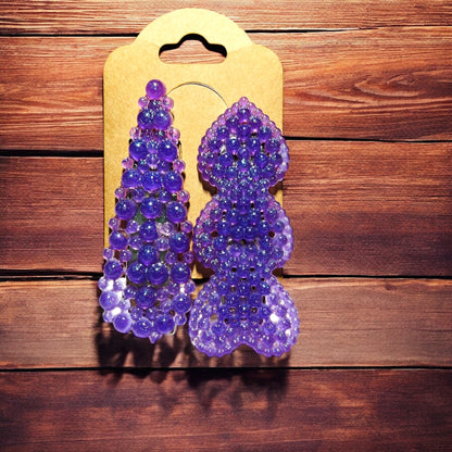 JenDore Hair Clips - Handmade Purple (Set of 2)