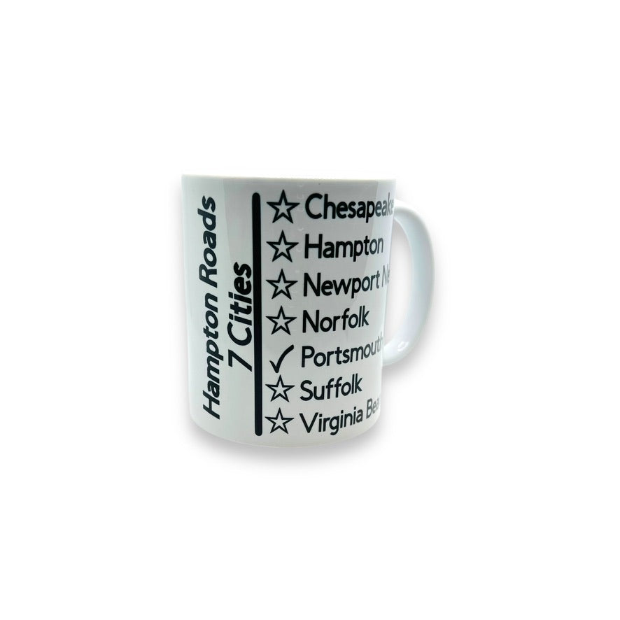 JenDore First I Drink Coffee then I Do Things / 7 Cities Hampton Roads 12 oz. Ceamic Mug