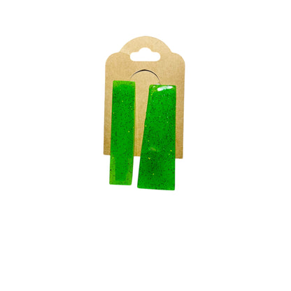 JenDore Hair Clips - Handmade Green (Set of 2)