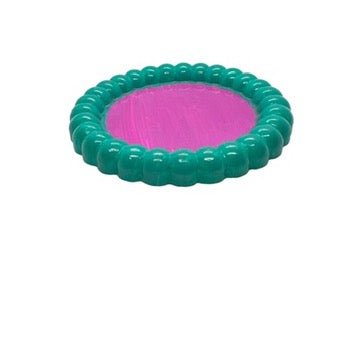 JenDore® Pink Turquoise Bold & Colorful Hand-Inked Ceramic Tray