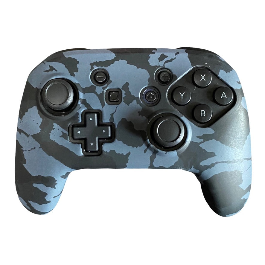 JenDore Dark Gray Camo Silicone Cover Shell compatible with Nintendo Switch Pro Controller