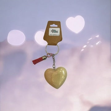 JenDore Handmade Pearl Heart Keychain