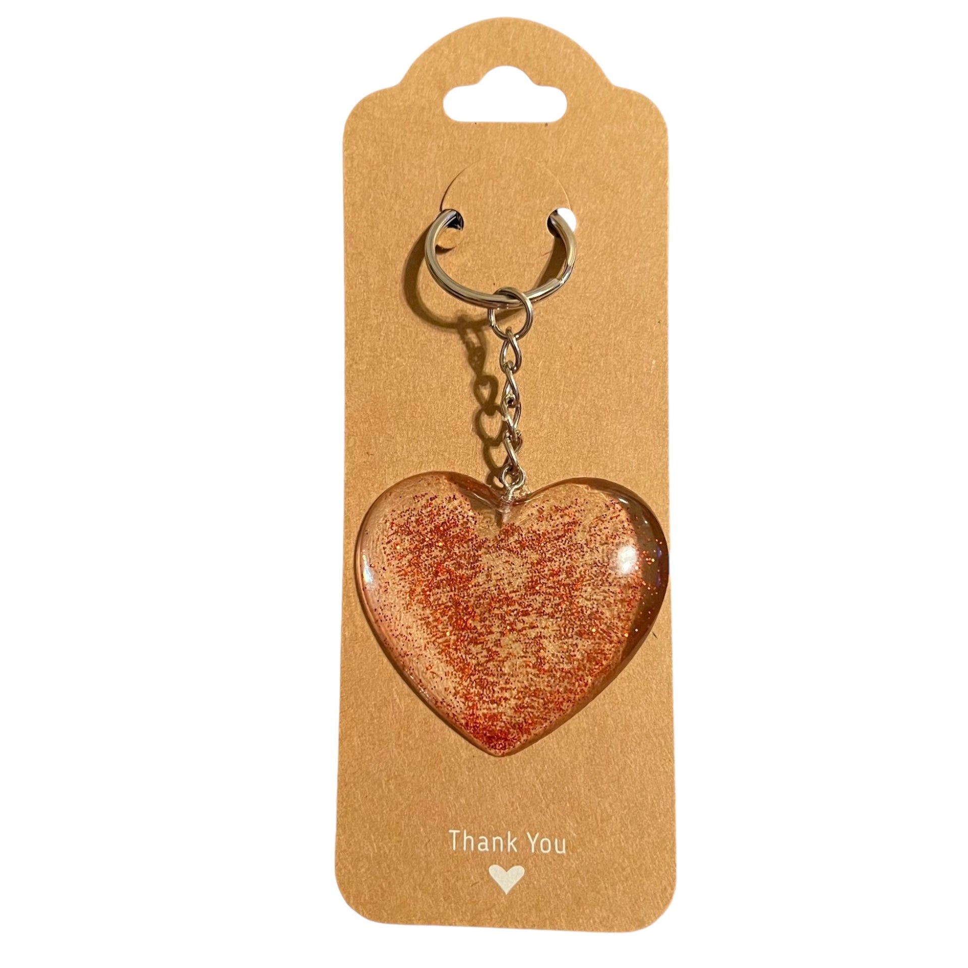 Shimmering Love Glam Hearts: JenDore Handmade Red Sparkle Keychain