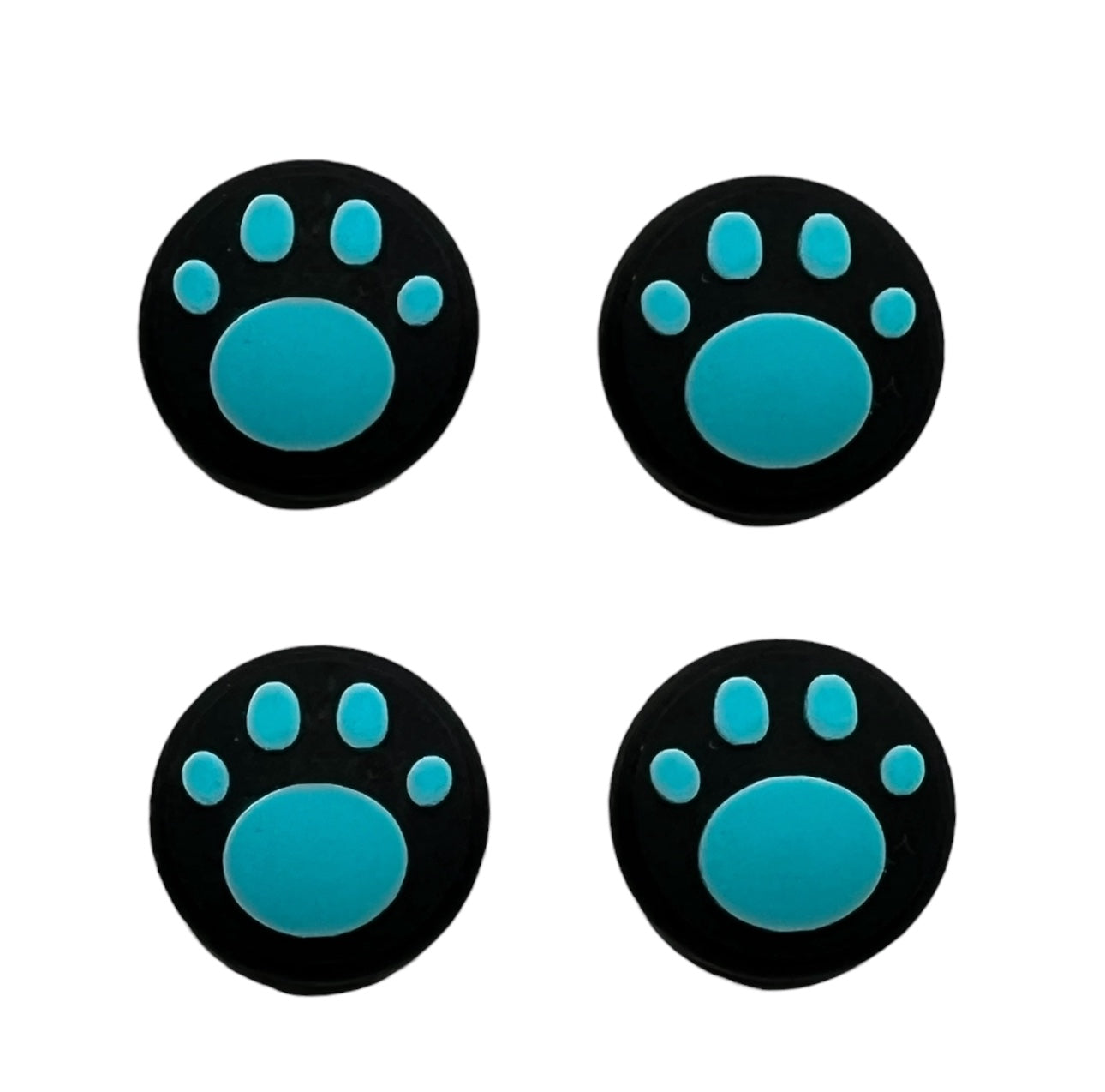 JenDore Blue Black 4Pcs Paw Silicone Thumb Grip Caps compatible with Nintendo Switch & NS Lite