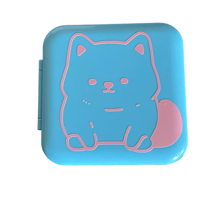 JenDore Pink Dog 12 Slot LIght Blue Game Card Case for Nintendo Switch Cartridges