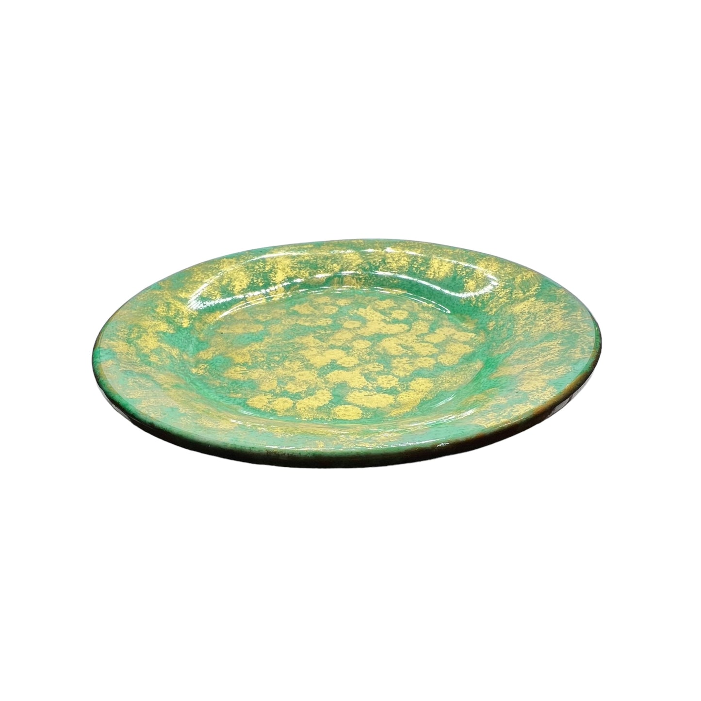 JenDore Handmade Luxe Vanity Plate - Green & Gold Glimmer