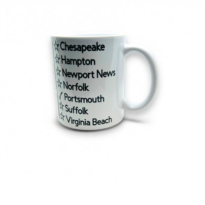 Personalized Hampton Roads/ 7 Cities Checked Ceamic Mug