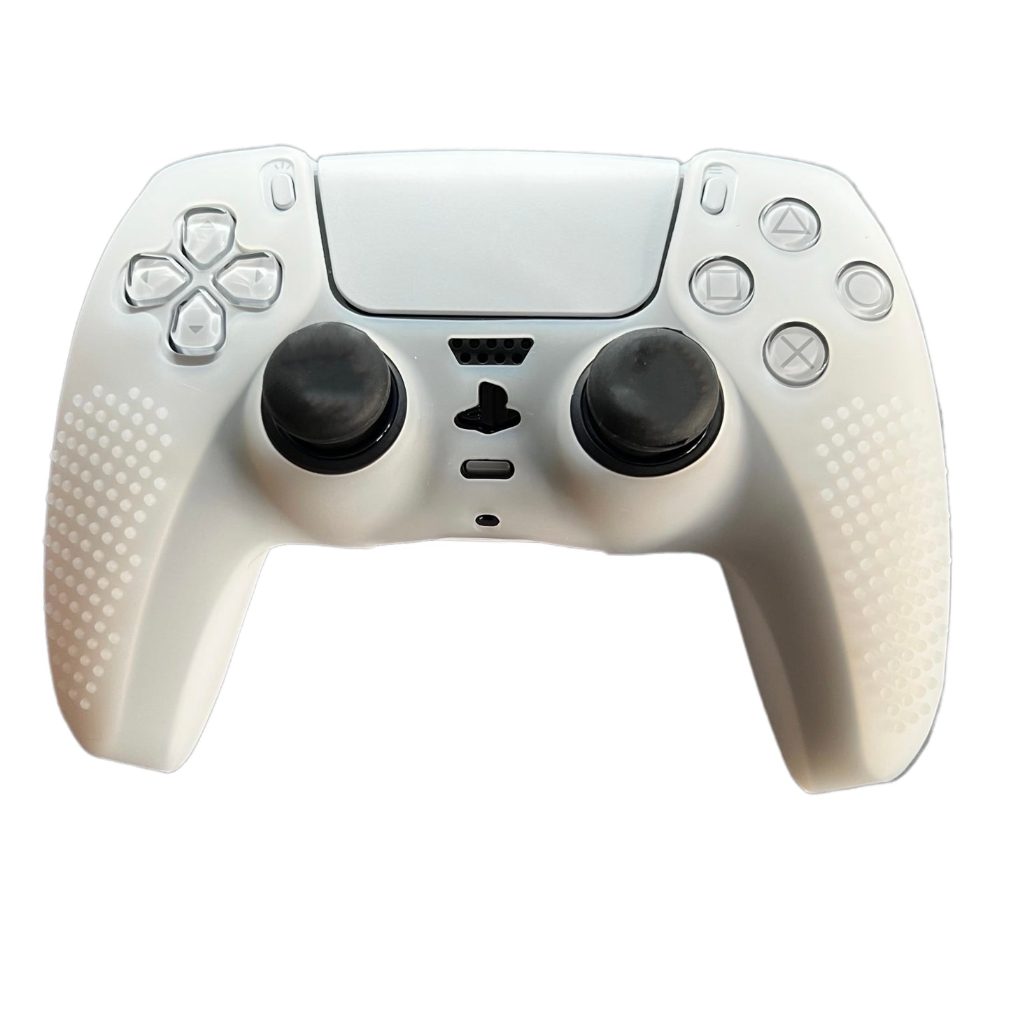 Jendore PS5 Controller Coque de protection en silicone antidérapante blanche 