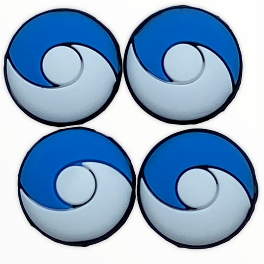 JenDore Blue & White 4Pcs Silicone Thumb Grip Caps for Nintendo Switch / NS Lite