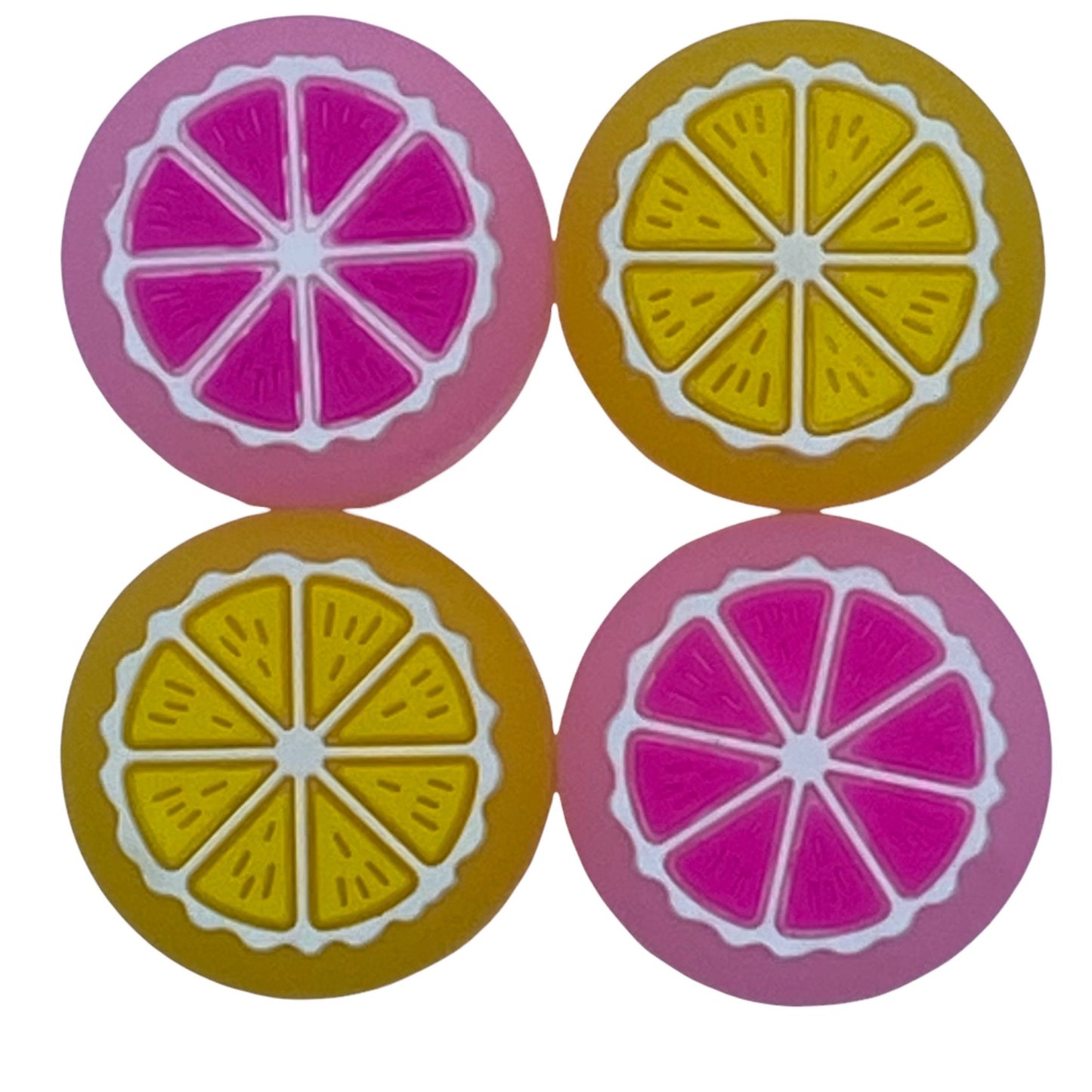 Jendore Rose Jaune Fruit 4Pcs Capuchons de Poignée en Silicone pour Nintendo Switch / NS Lite