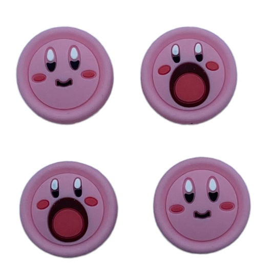 Jendore Rose Anime Dessin Animé Gaming Face Kirb 4Pcs Silicone Thumb Grip Caps pour Nintendo Switch