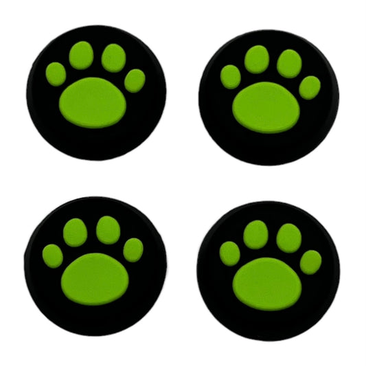 Jendore Green Black Paws 4Pcs Capuchons de poignée en silicone pour manette Nintendo Switch Pro, PS5, PS4 et Xbox 360