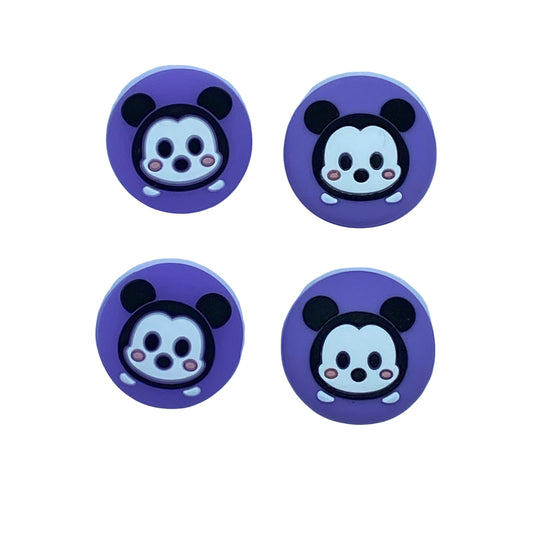 JenDore Purple Mouse 4Pcs Silicone Thumb Grip Caps for Nintendo Switch