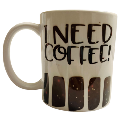 JenDore " I Need Coffee " Coffee Team Mug