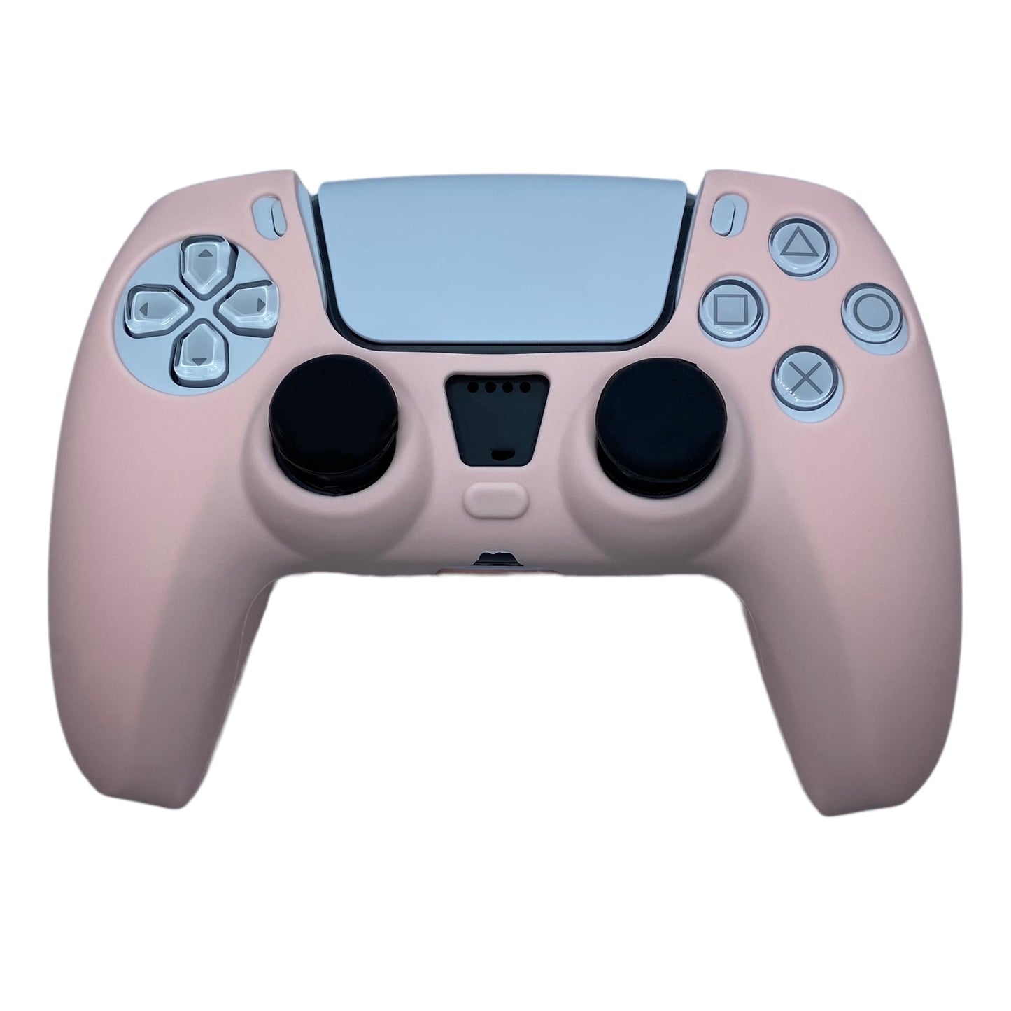 Jendore PS5 Controller Coque de protection en silicone avant lisse rose clair 