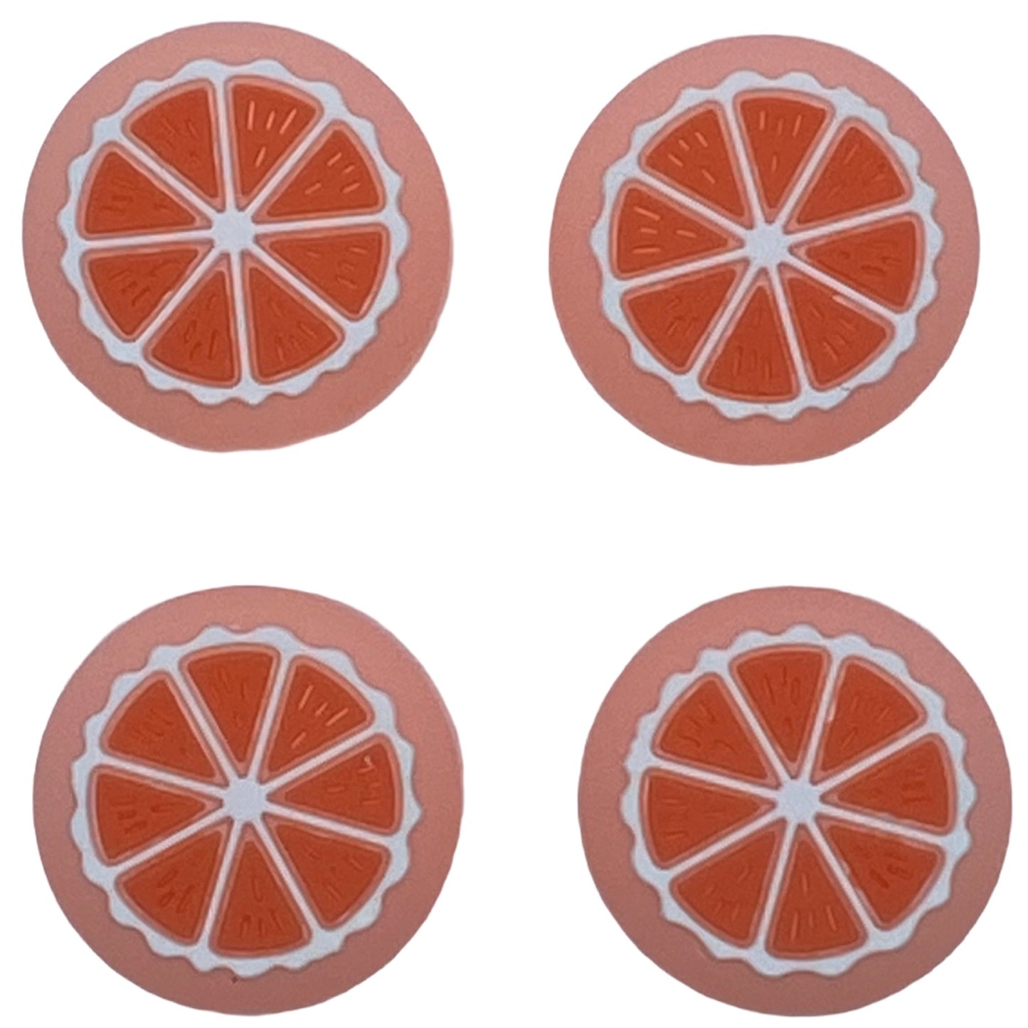 Jendore Jelly Orange Fruit 4Pcs Capuchons de poignée en silicone pour Nintendo Switch