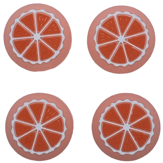 JenDore Jelly Orange Fruit 4 tapas de silicona para agarre de pulgar para Nintendo Switch