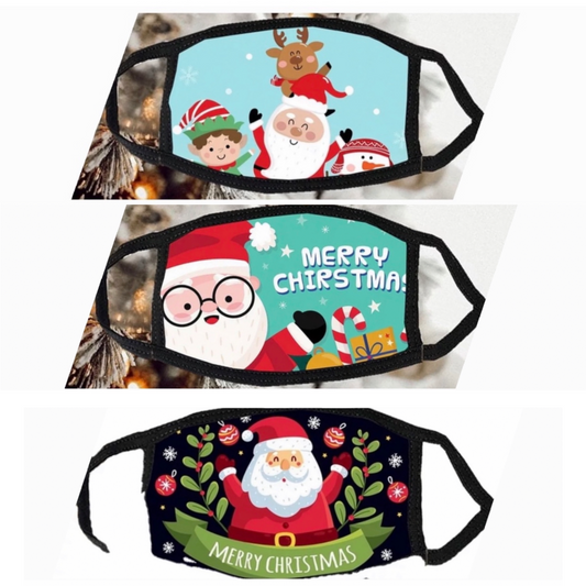 JENDORE Santa Claus Christmas Masks 3 pack