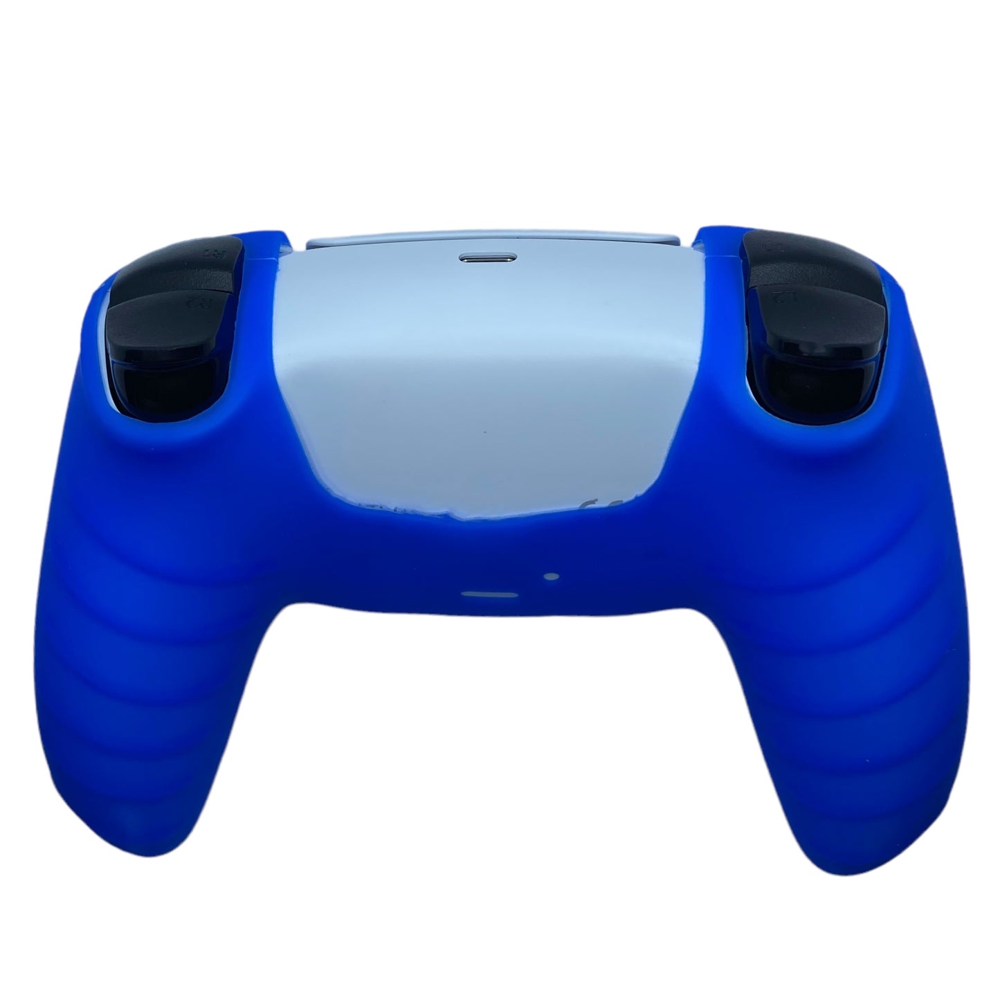 JenDore Controlador PS5 Carcasa protectora de silicona frontal lisa azul