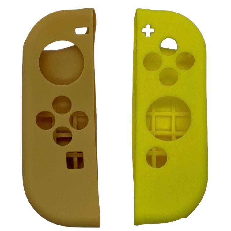 Jendore Tan Marron et Jaune Silicone Nintendo Switch Joy-con Housses de Protection avec Poignées de Pouce de Dessin Animé Anime