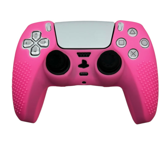 JenDore PS5 Controller Hot Pink Funda protectora de silicona antideslizante