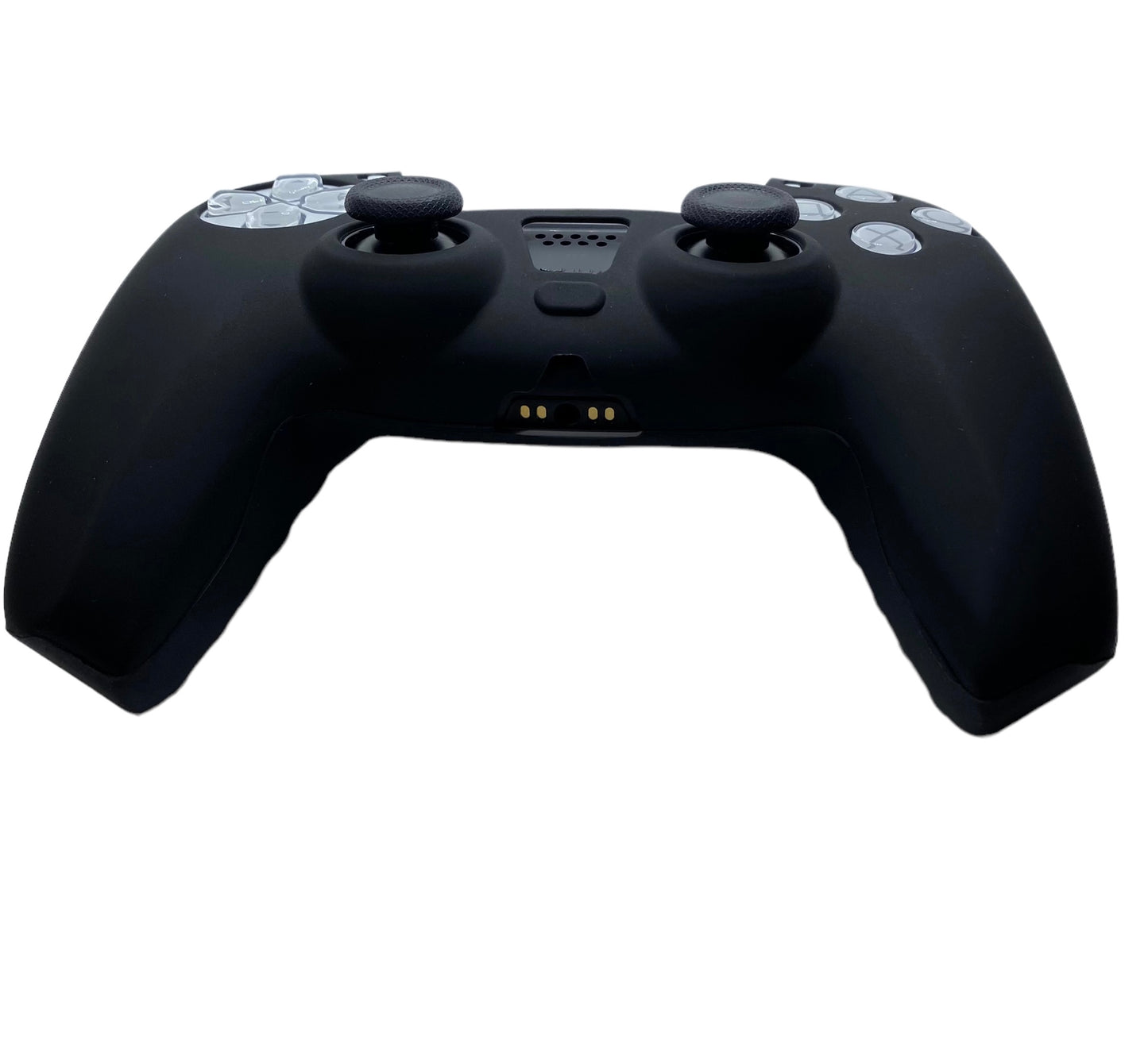 Jendore PS5 Controller Coque de protection en silicone avant lisse noire