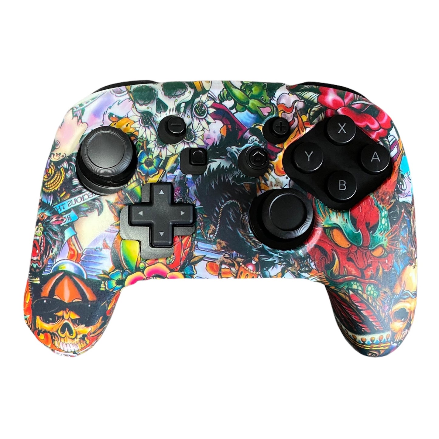 JenDore Nintendo Switch Pro Controller Skulls Funda de silicona