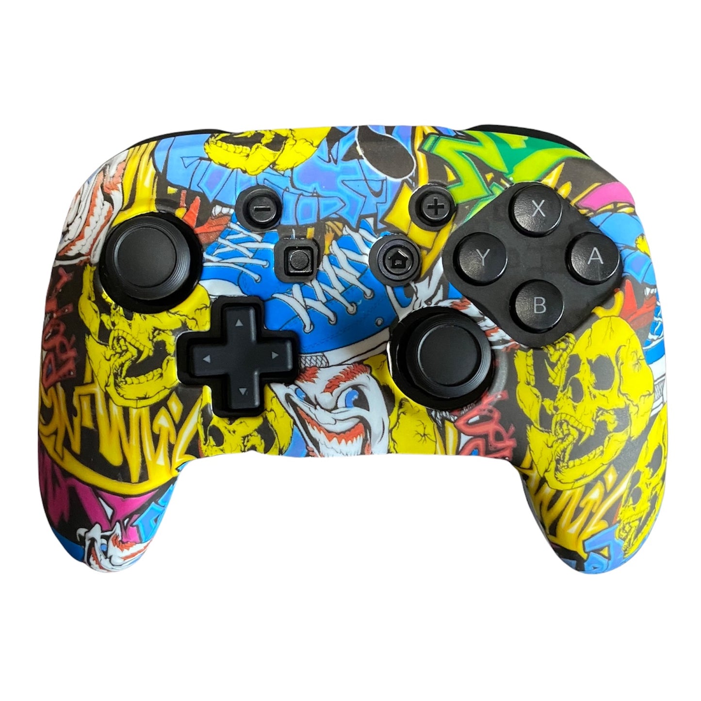 JenDore Nintendo Switch Pro Controller Skull Baseballs Sports Silicone Cover Shell