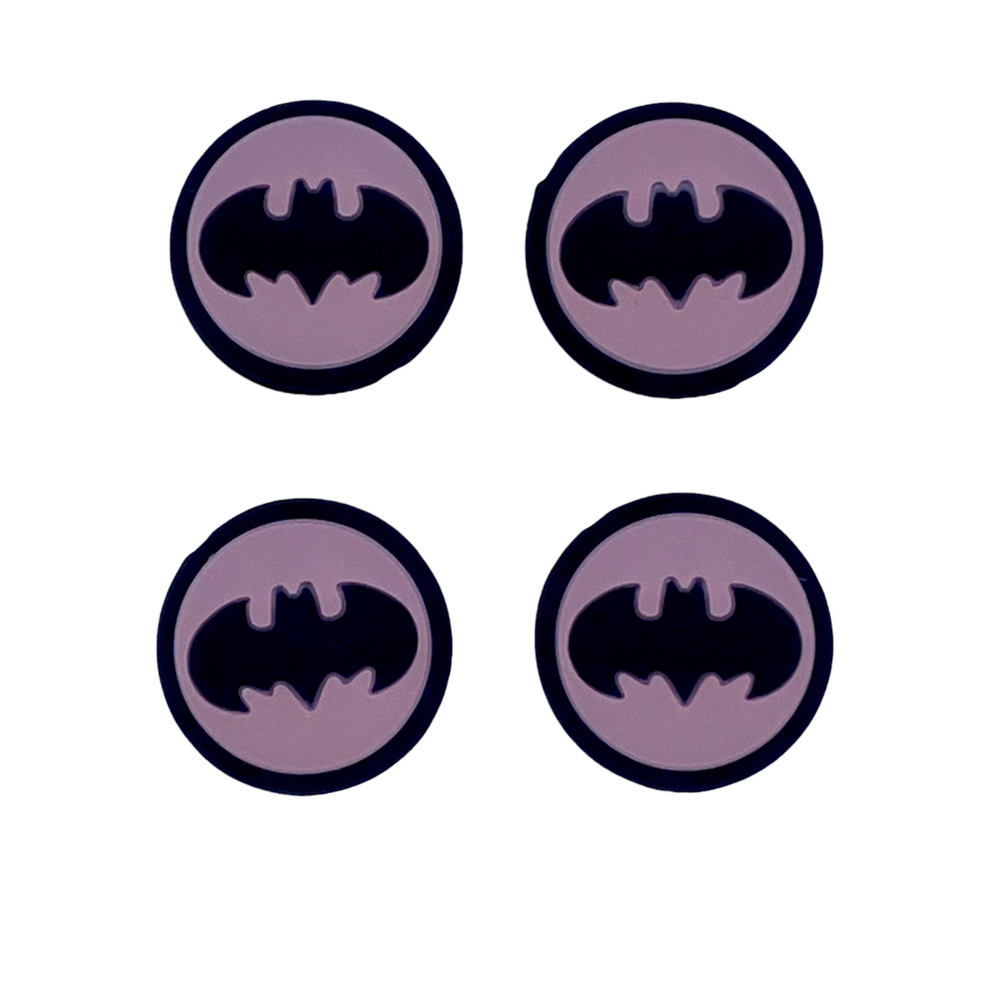 JenDore Pink Black Bat Superhero 4Pcs Silicone Thumb Grip Caps for Nintendo Switch