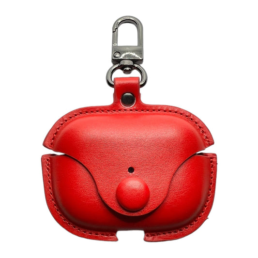 Jendore Housse de protection en cuir rouge avec bouton et porte-clés pour AirPods Pro