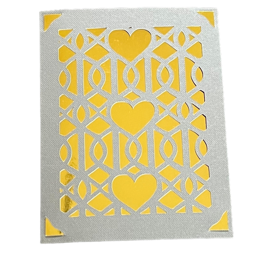 Amour coeurs d'or Carte de vœux