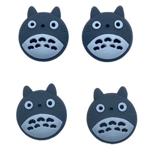 Jendore Gris Noir Blanc Chat 4Pcs Capuchons de Poignée en Silicone pour Nintendo Switch