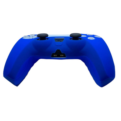 JenDore Controlador PS5 Carcasa protectora de silicona frontal lisa azul