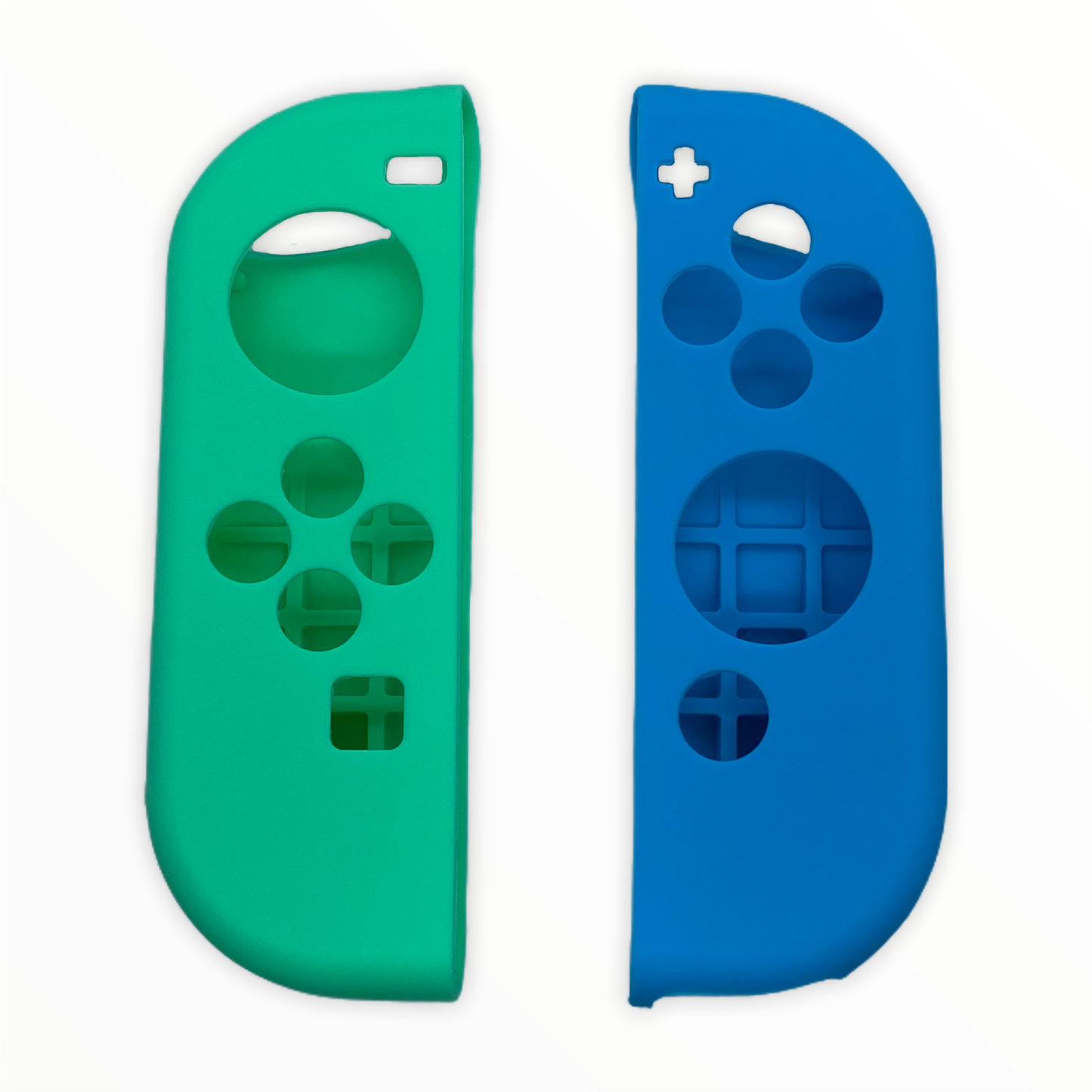 JenDore Blue Green Silicone Nintendo Switch Joy-con Protective Shell Covers & Thumb Grips Set