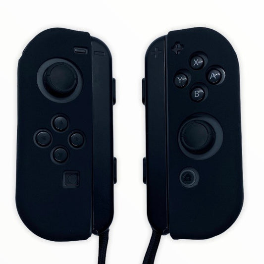 JenDore Fundas protectoras Joy-con de silicona negra para Nintendo Switch