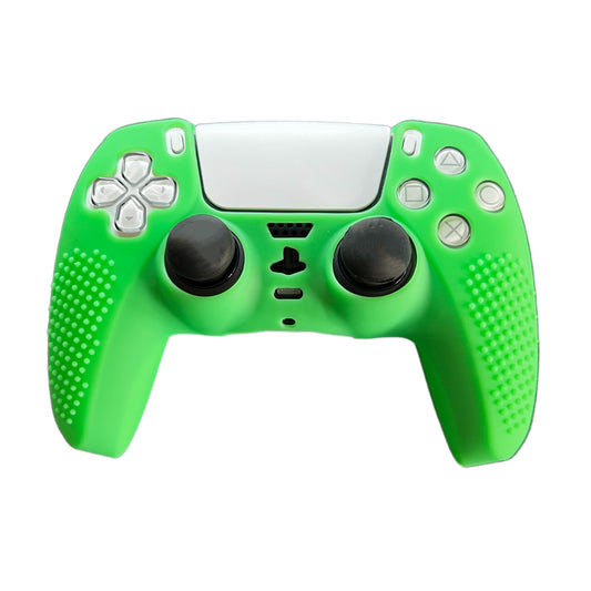 JenDore PS5 Controller Lime Green Funda protectora de silicona antideslizante 