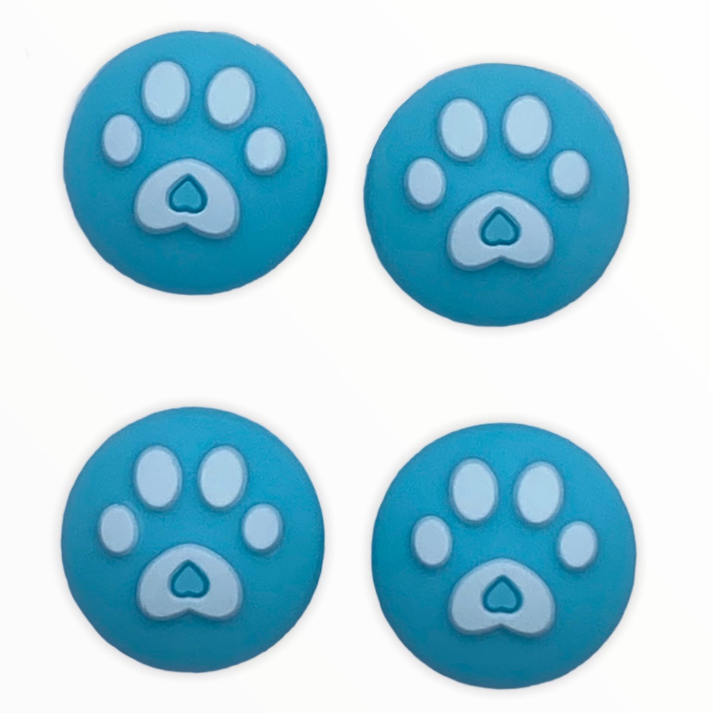 JenDore Blue 4Pcs Paw Silicone Thumb Grip Caps for Nintendo Switch