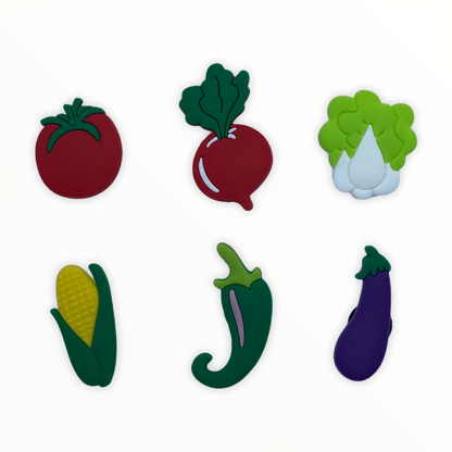 JENDORE SUMMER VEGETABLES SHOE CHARMS FOR CLOGS OR BRACELET