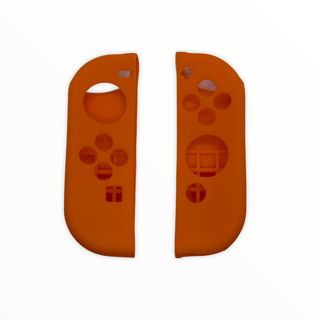 JenDore Juego de fundas protectoras Joy-con para Nintendo Switch, color naranja y silicona