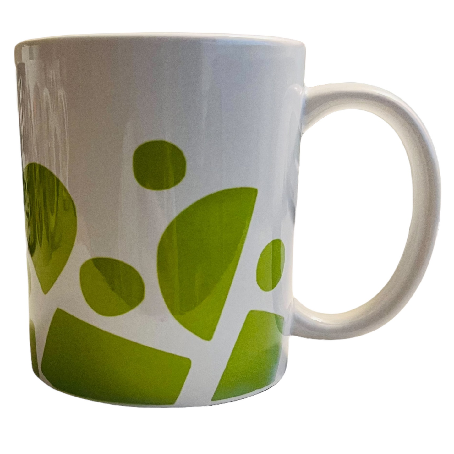 JenDore Green White Geometric 12 oz. Coffee Tea Mug