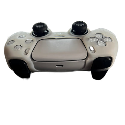 Jendore PS5 Controller Coque de protection en silicone antidérapante blanche 