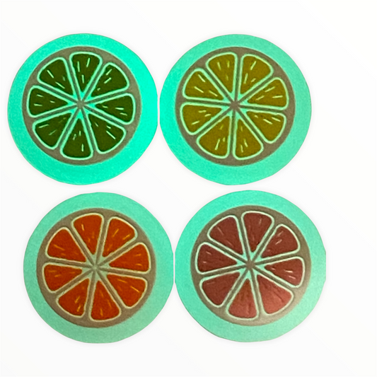 Jendore Glow In The Dark Rose Vert Jaune et Orange 4Pcs Capuchons de poignée en silicone pour Nintendo Switch. &amp; NS Lite